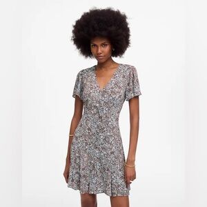 Madewell Button-Front Mini Dress in Floral